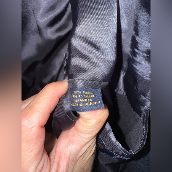 Brooks Brothers 746 Stretch Suit Jacket Blazer Wool Navy Blue Mens Size 40R M - Picture 6 of 10